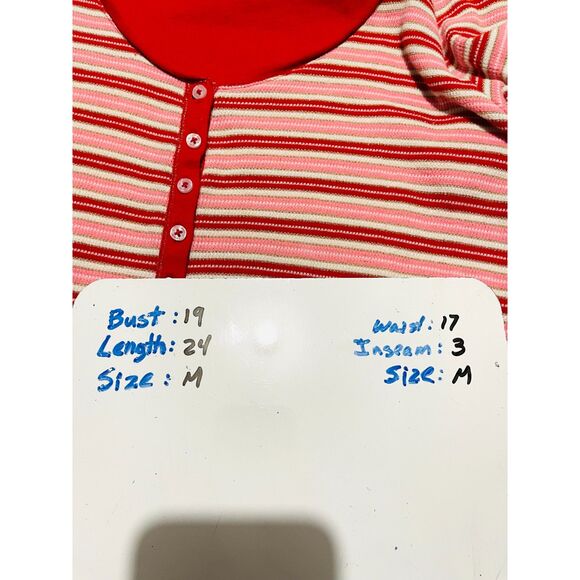 Victoria's Secret pajamas Y2K stripes pink granola girl comfy stretchy women M - Picture 6 of 6
